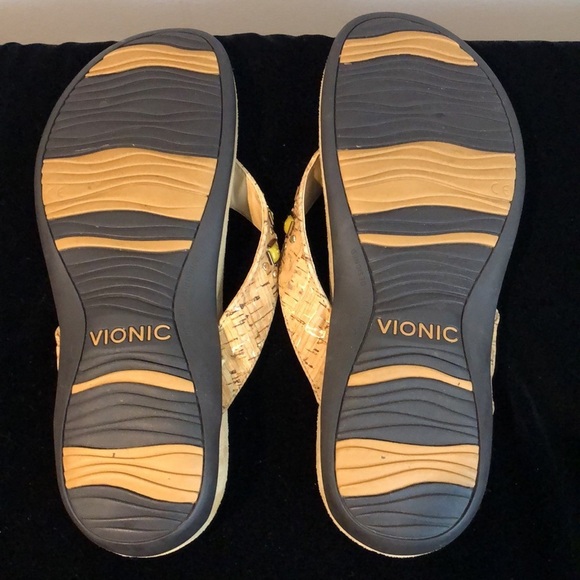 Vionic Floriana Cork Beaded Flip Flop Comfort Sandals Size 8 - Picture 6 of 7